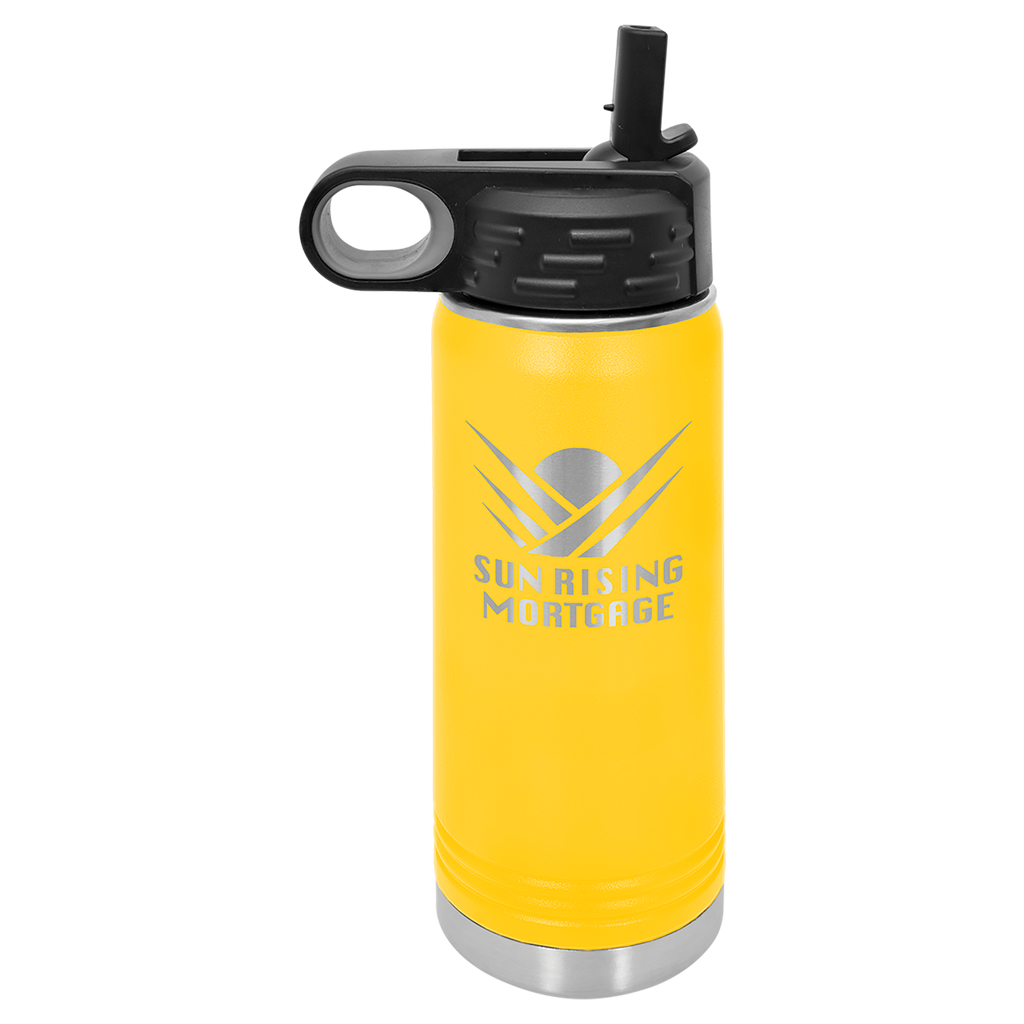 Yellow 20 oz. Powder Coated Water Bottle