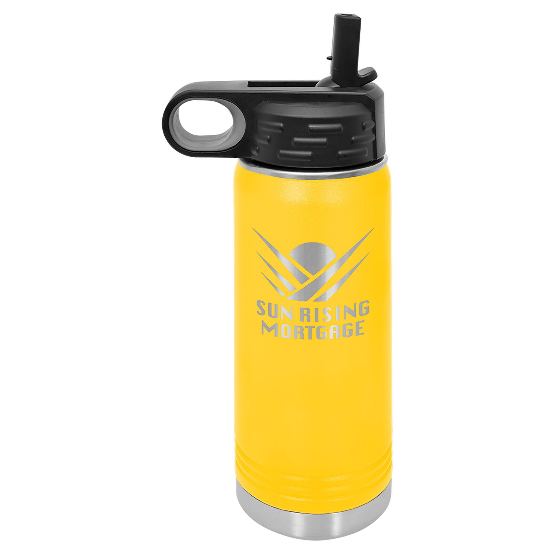 Yellow 20 oz. Powder Coated Water Bottle
