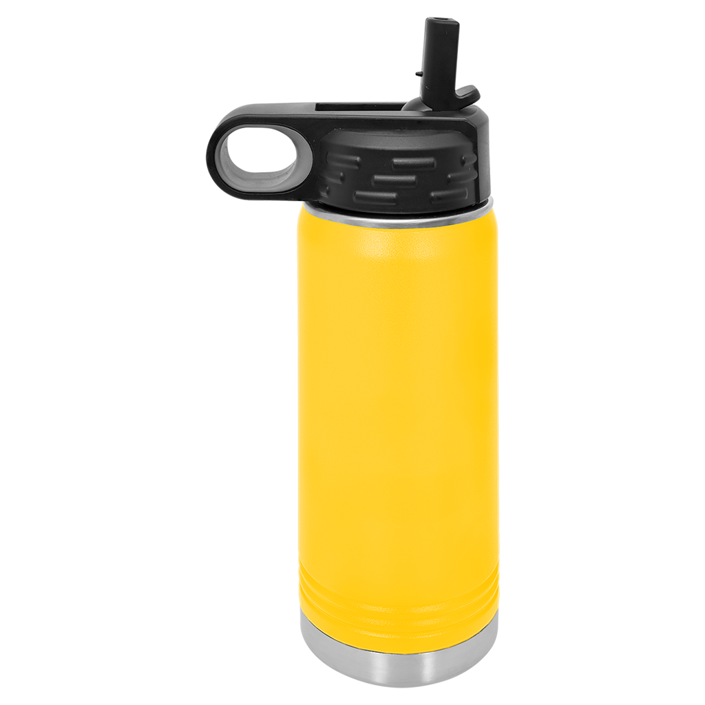 Yellow 20 oz. Powder Coated Water Bottle