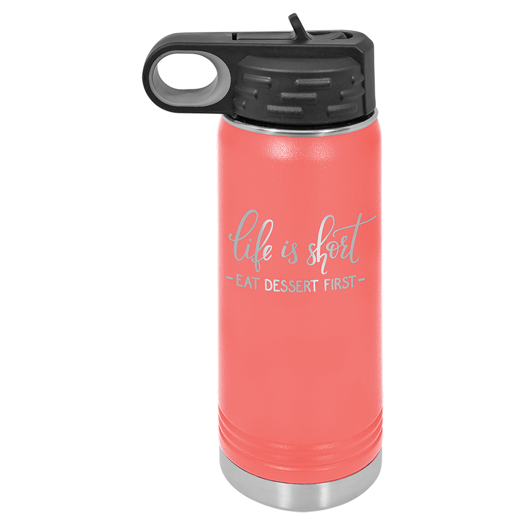 Coral 20 oz. Powder Coated Water Bottle