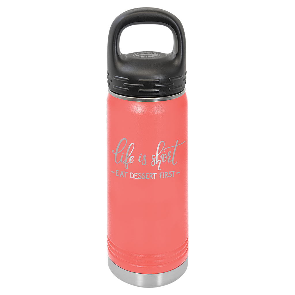 Coral 20 oz. Powder Coated Water Bottle