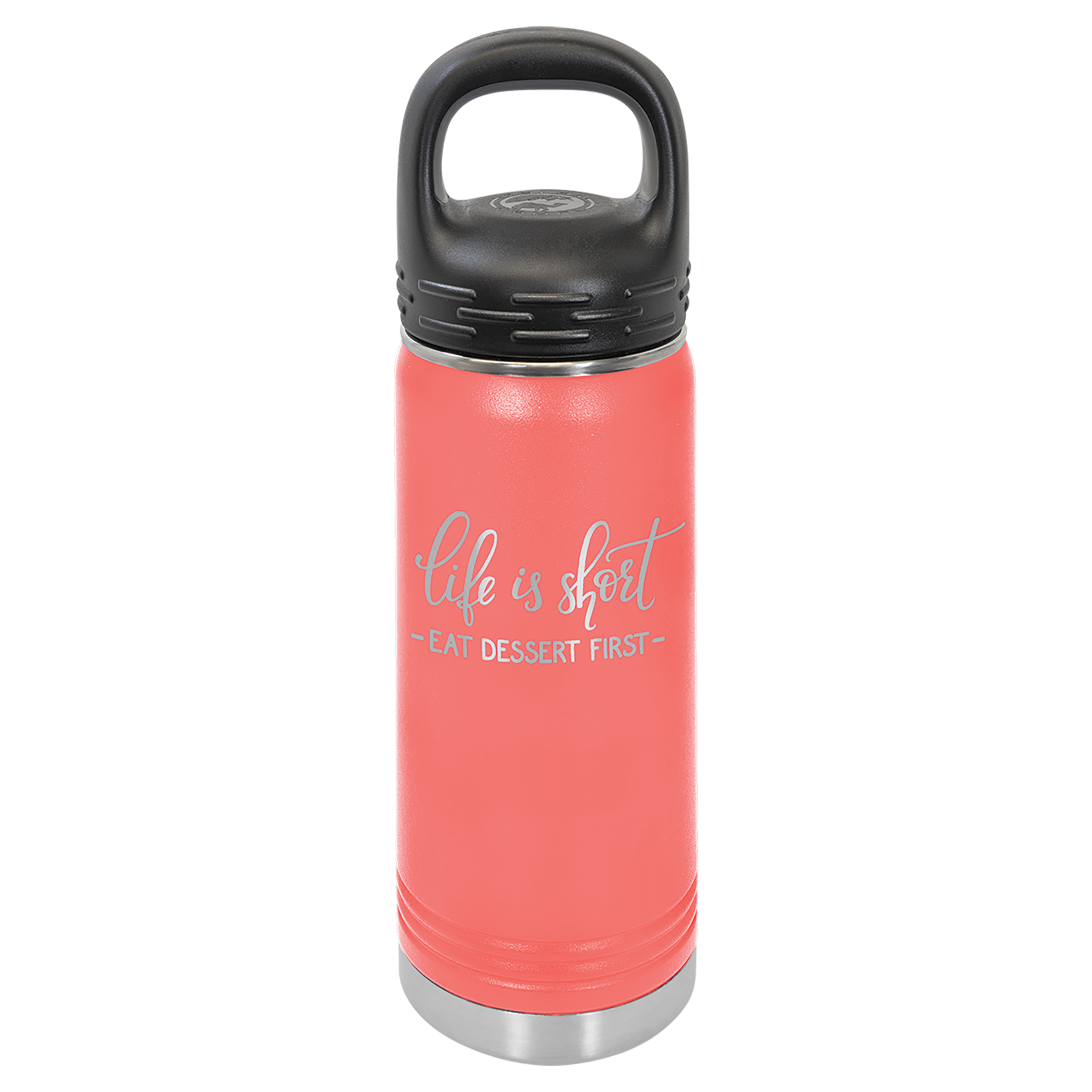 Coral 20 oz. Powder Coated Water Bottle