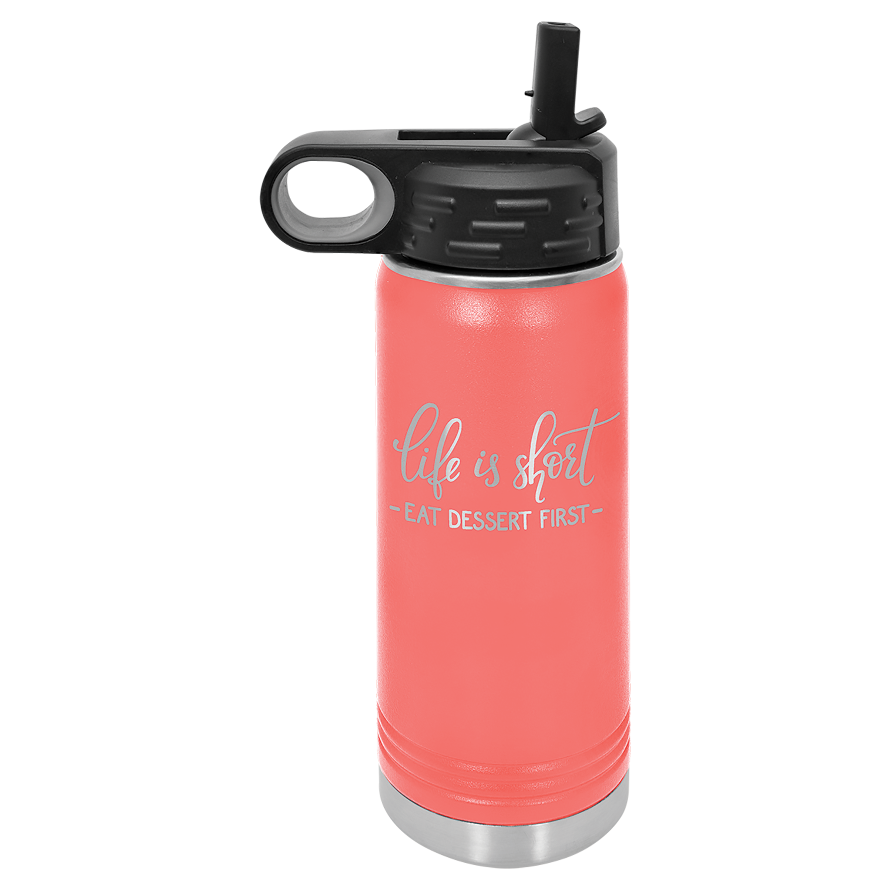 Coral 20 oz. Powder Coated Water Bottle