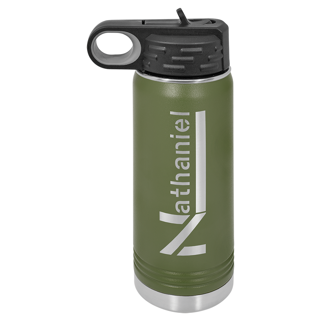Olive Green 20 oz. Powder Coated Water Bottle