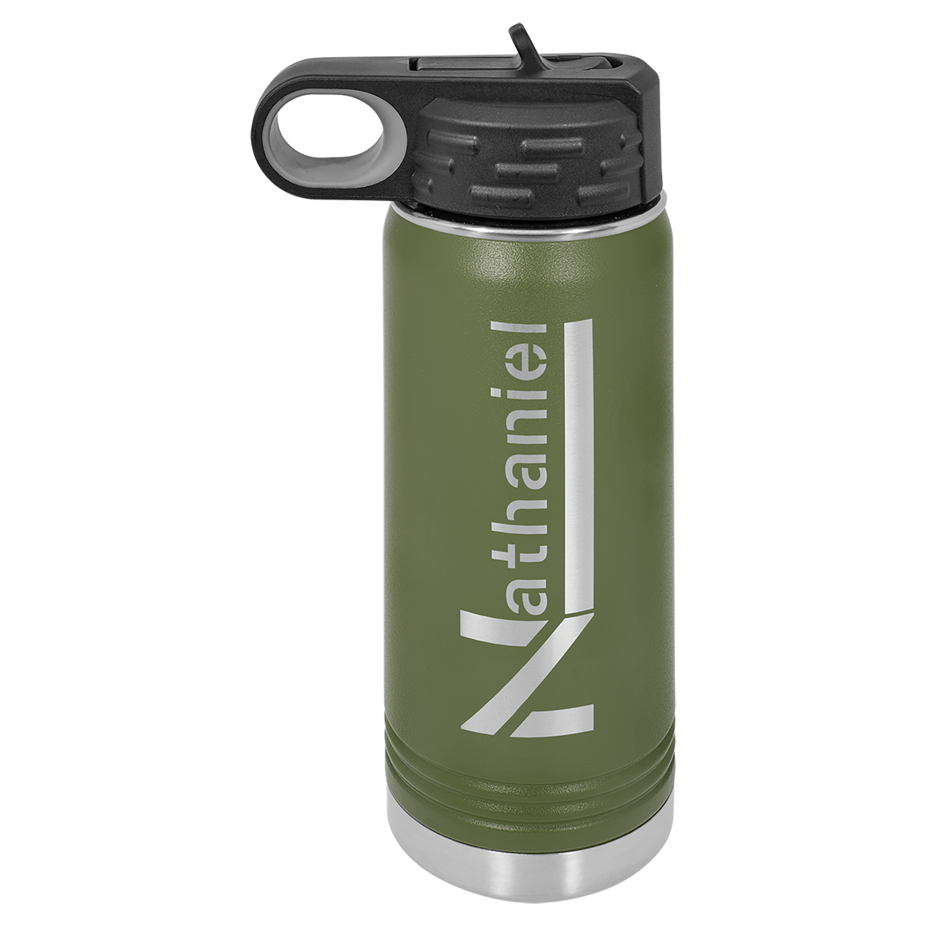 Olive Green 20 oz. Powder Coated Water Bottle