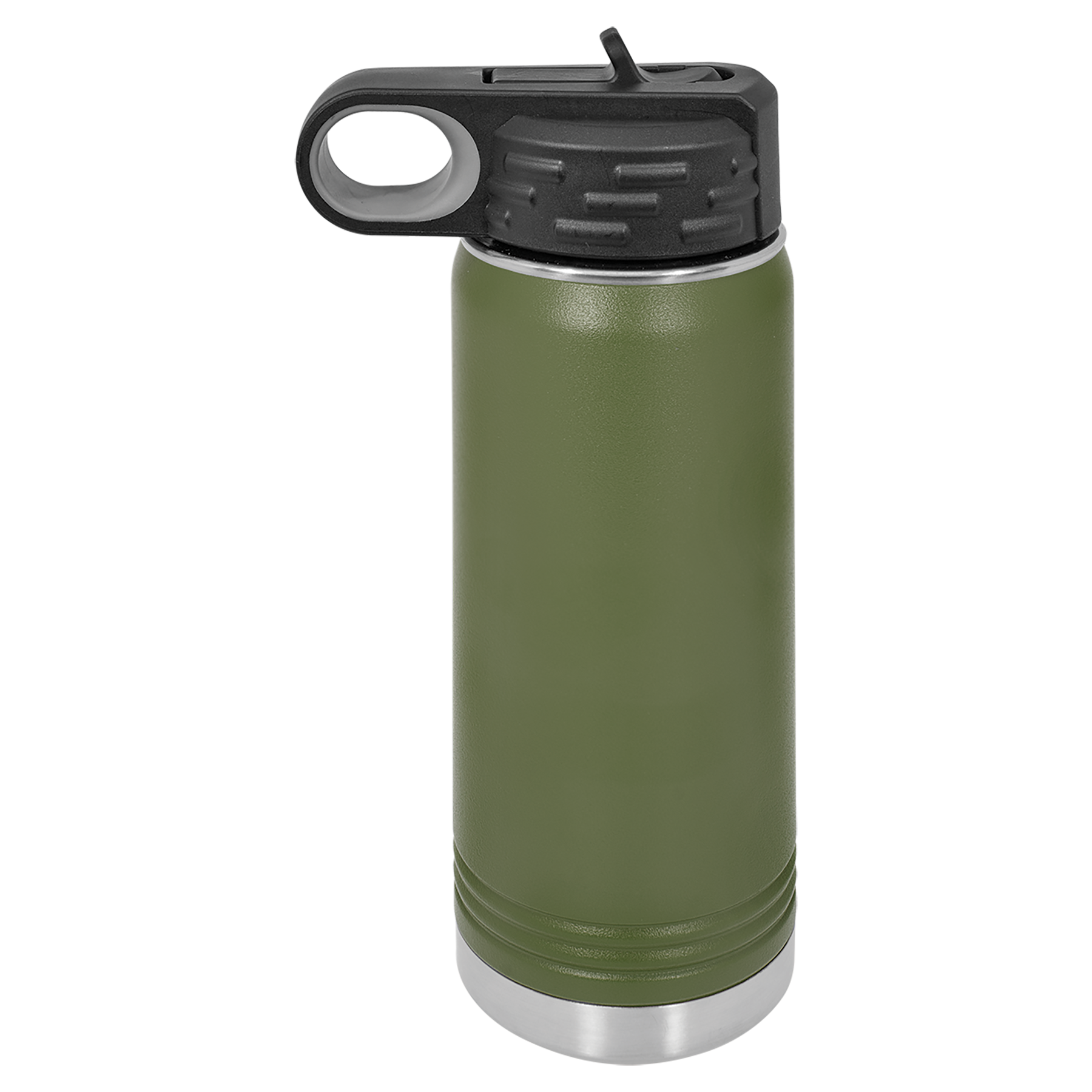 Olive Green 20 oz. Powder Coated Water Bottle blank-preview