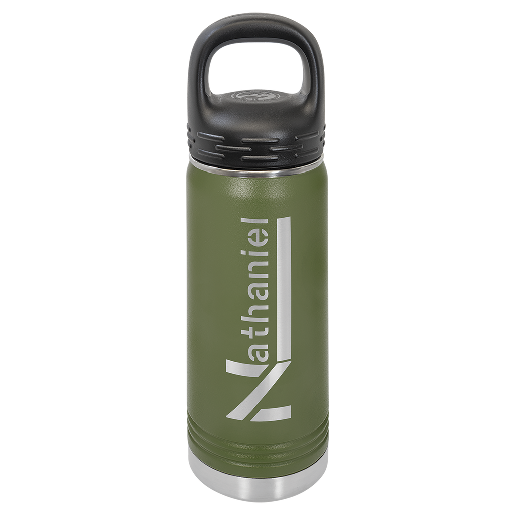 Olive Green 20 oz. Powder Coated Water Bottle