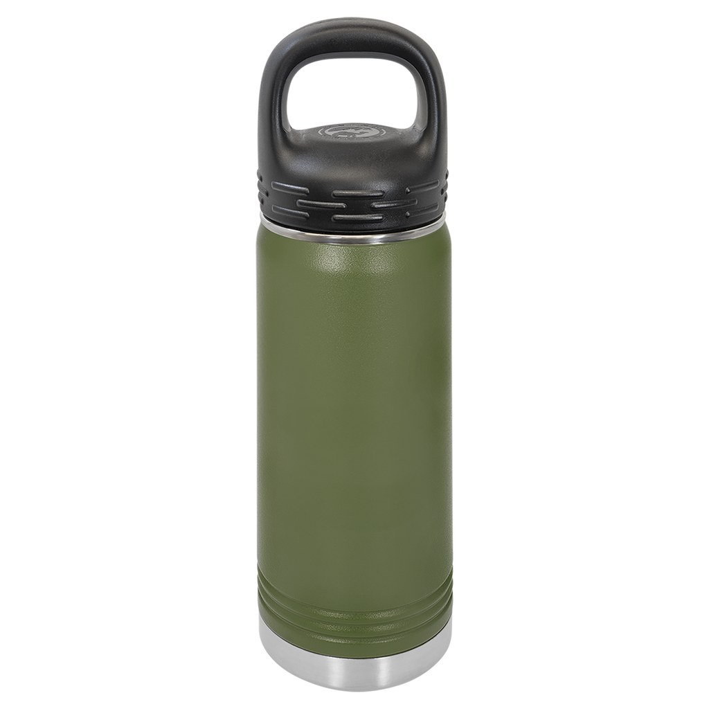 Olive Green 20 oz. Powder Coated Water Bottle