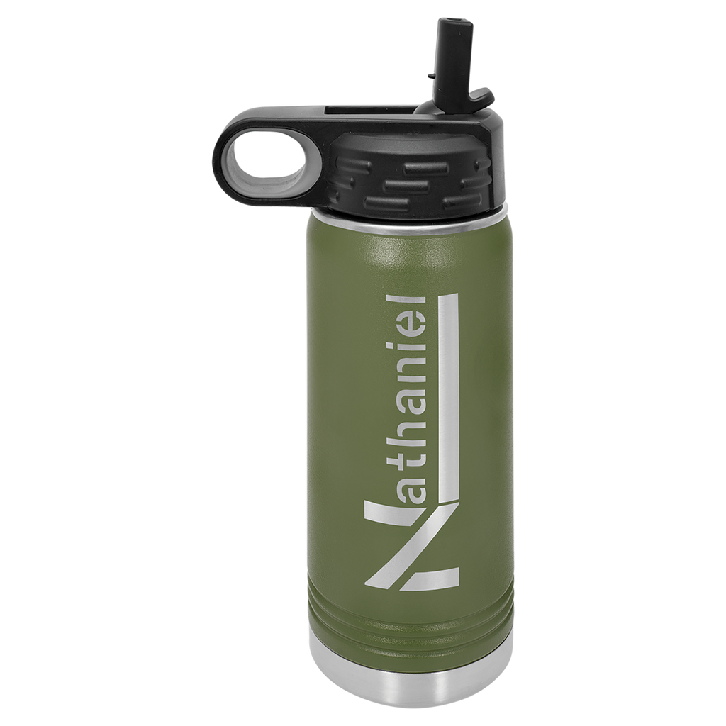 Olive Green 20 oz. Powder Coated Water Bottle