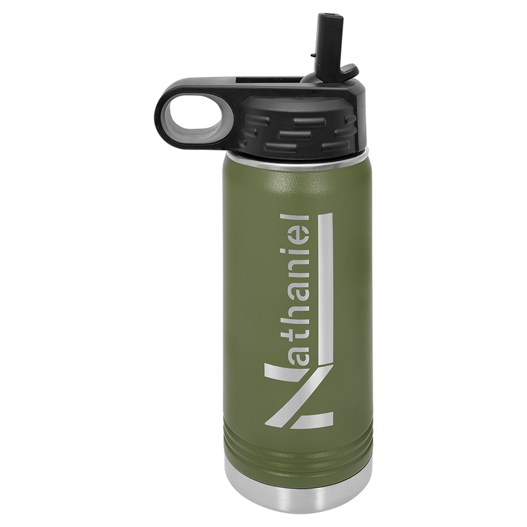 Olive Green 20 oz. Powder Coated Water Bottle