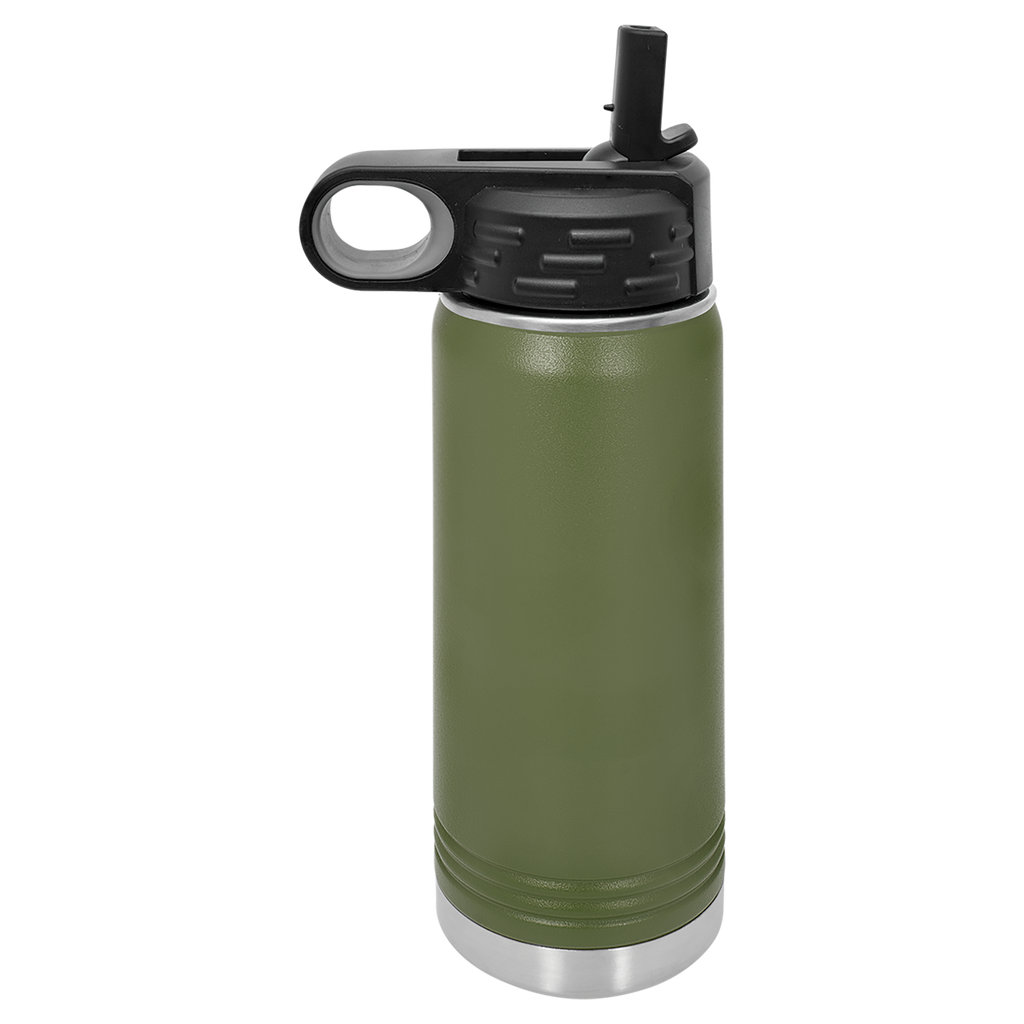 Olive Green 20 oz. Powder Coated Water Bottle