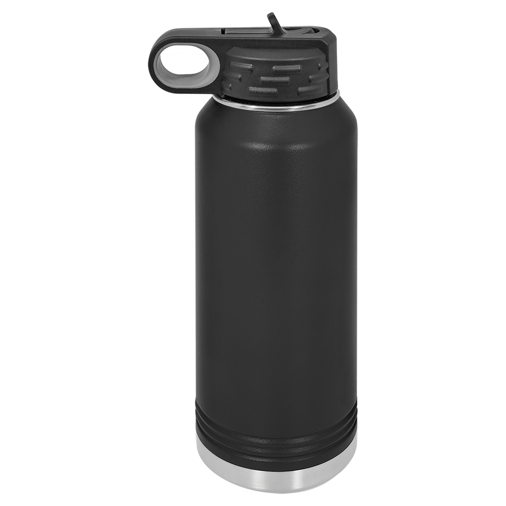Black 32 oz. Powder Coated Water Bottle