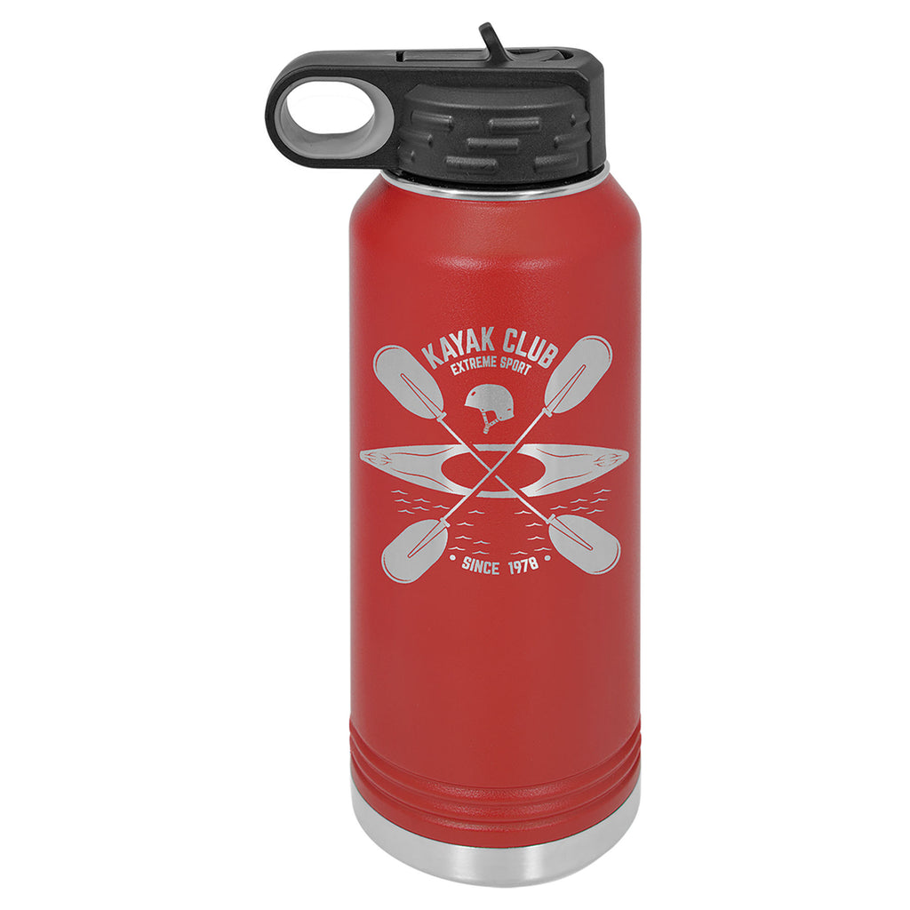 Red 32 oz. Powder Coated Water Bottle