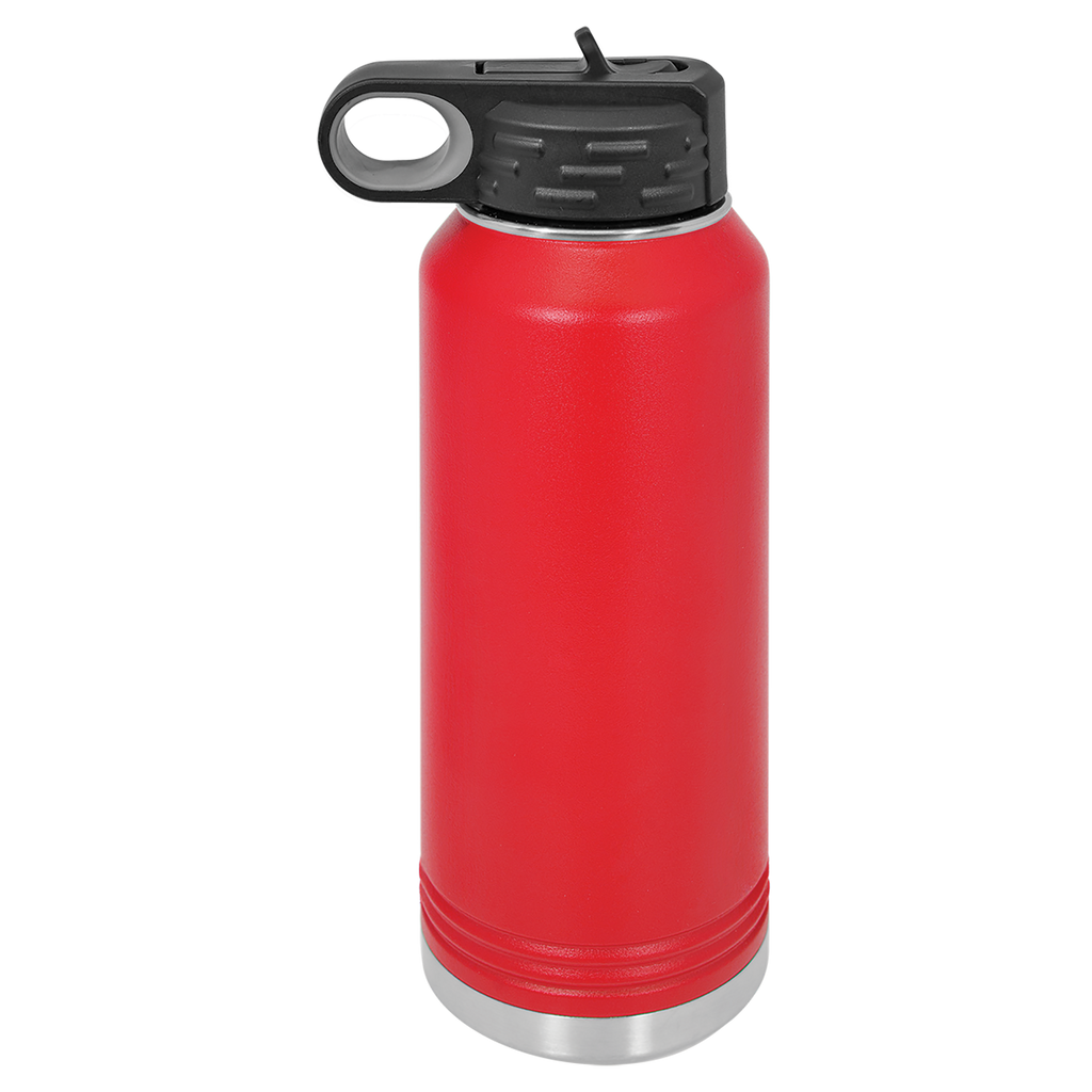 Red 32 oz. Powder Coated Water Bottle