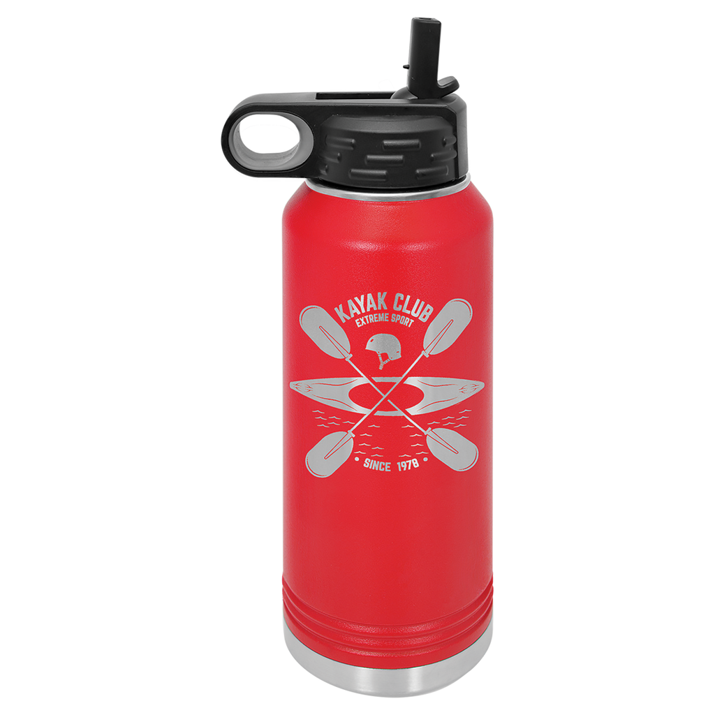 Red 32 oz. Powder Coated Water Bottle