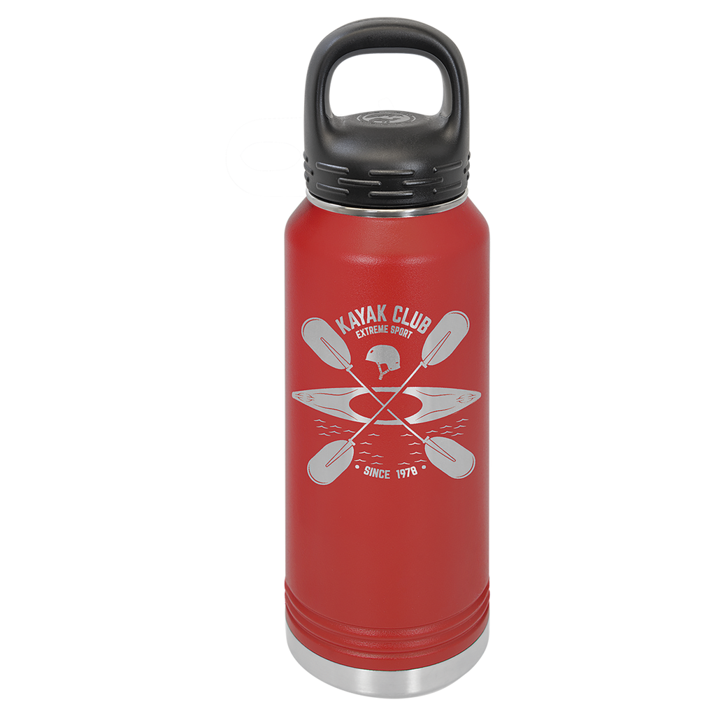 Red 32 oz. Powder Coated Water Bottle