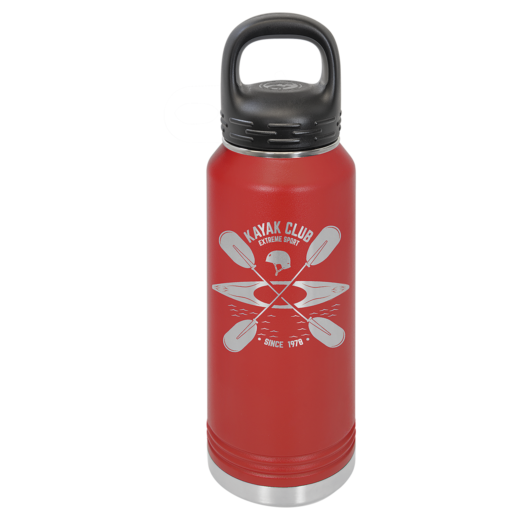Red 32 oz. Powder Coated Water Bottle