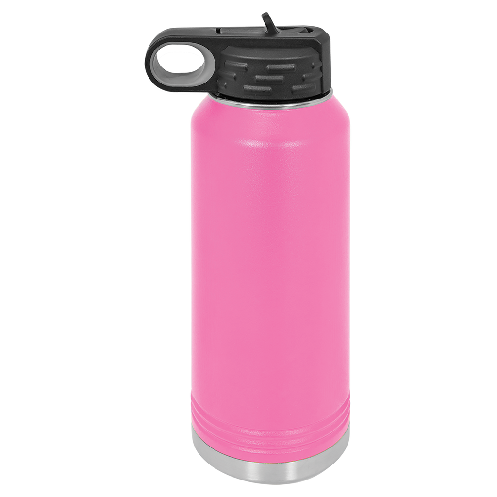 Pink 32 oz. Powder Coated Water Bottle