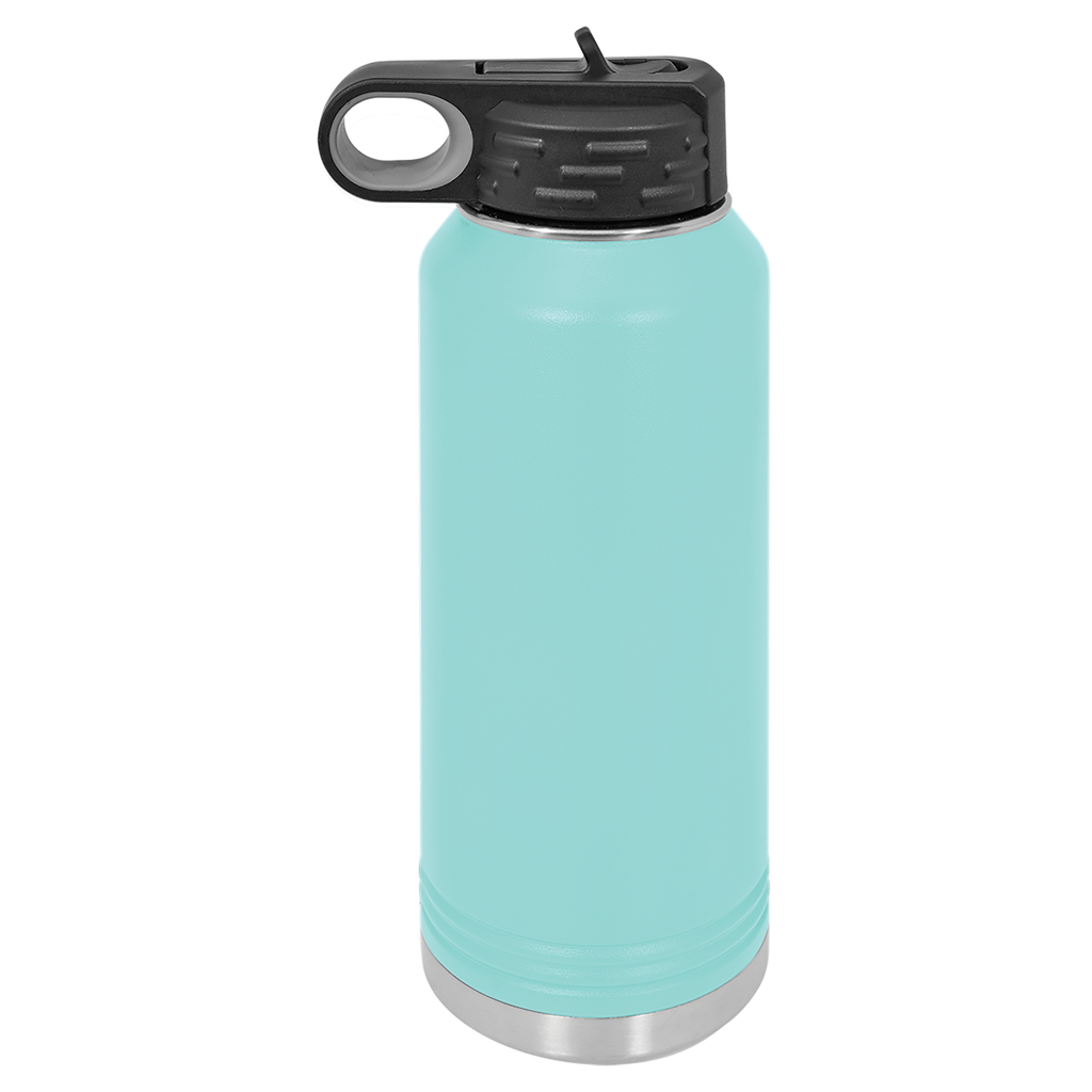 Teal 32 oz. Powder Coated Water Bottle blank-preview