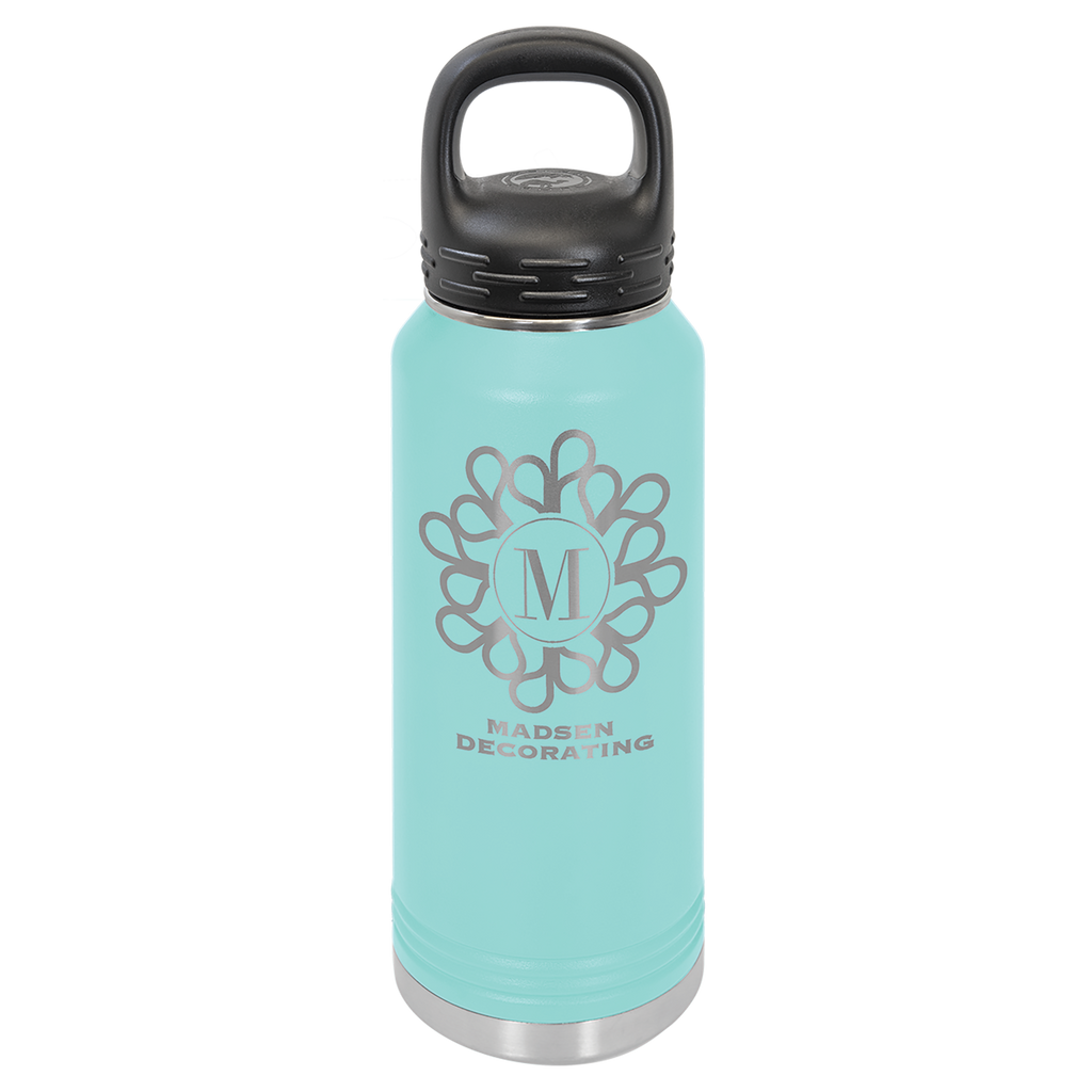 Teal 32 oz. Powder Coated Water Bottle