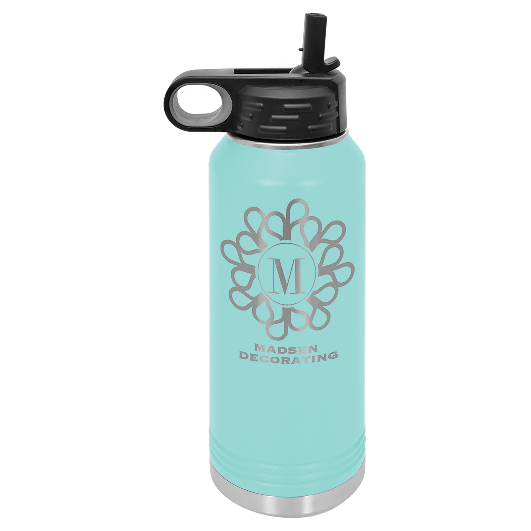 Teal 32 oz. Powder Coated Water Bottle
