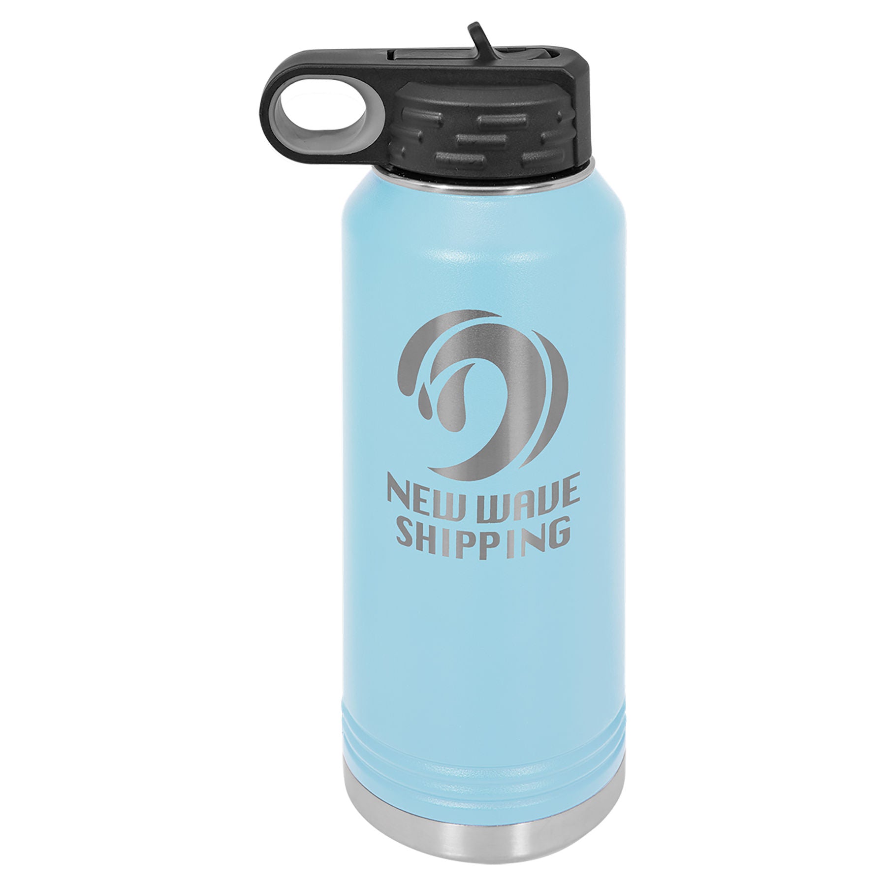 Light Blue 32 oz. Powder Coated Water Bottle