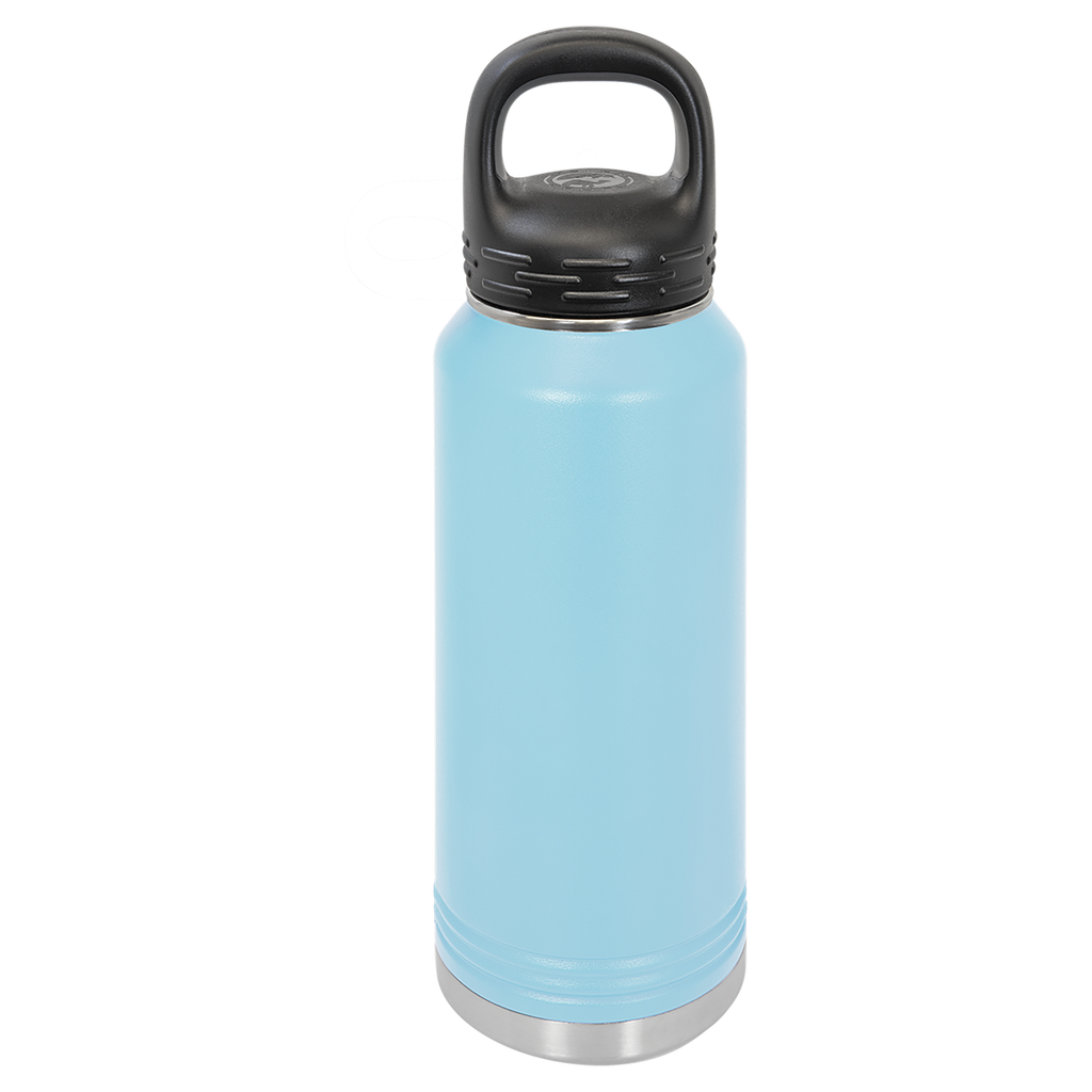 Light Blue 32 oz. Powder Coated Water Bottle