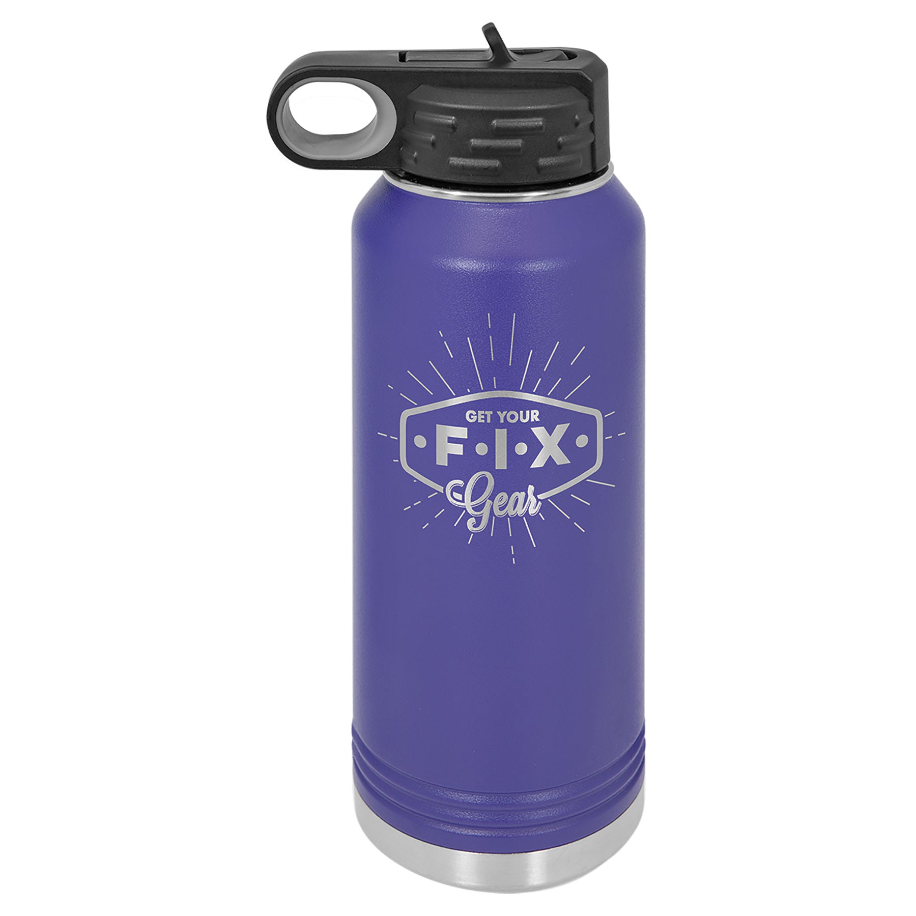 Purple 32 oz. Powder Coated Water Bottle