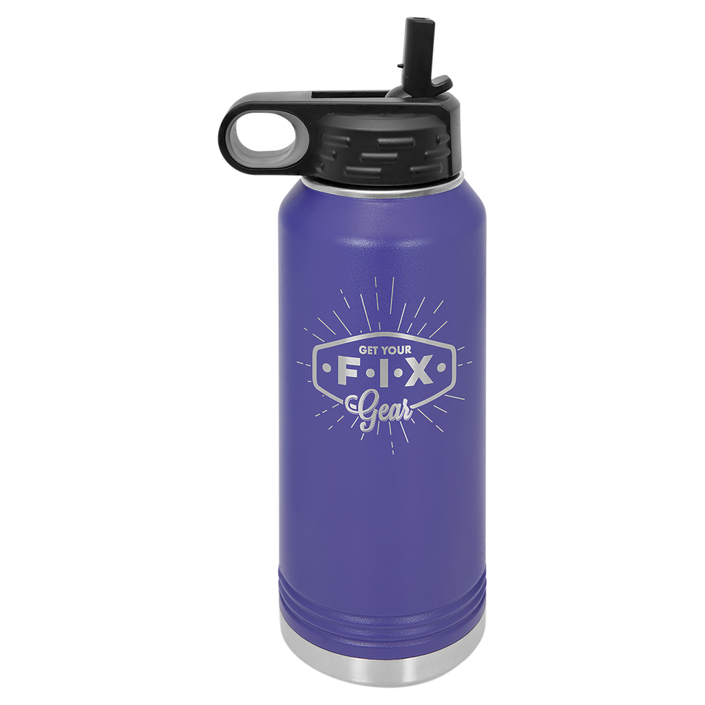 Purple 32 oz. Powder Coated Water Bottle