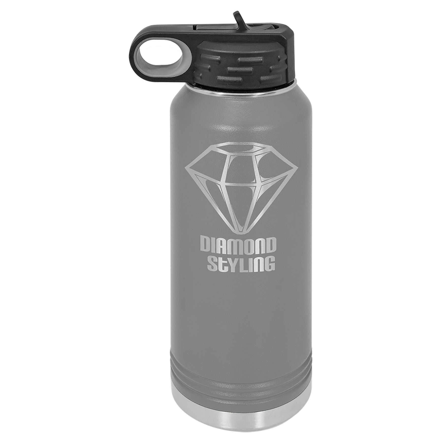 Dark Gray 32 oz. Powder Coated Water Bottle