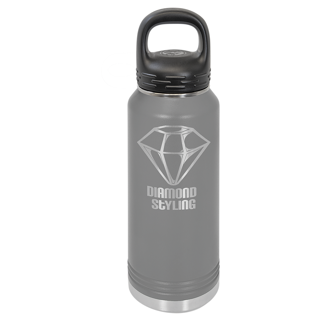 Dark Gray 32 oz. Powder Coated Water Bottle