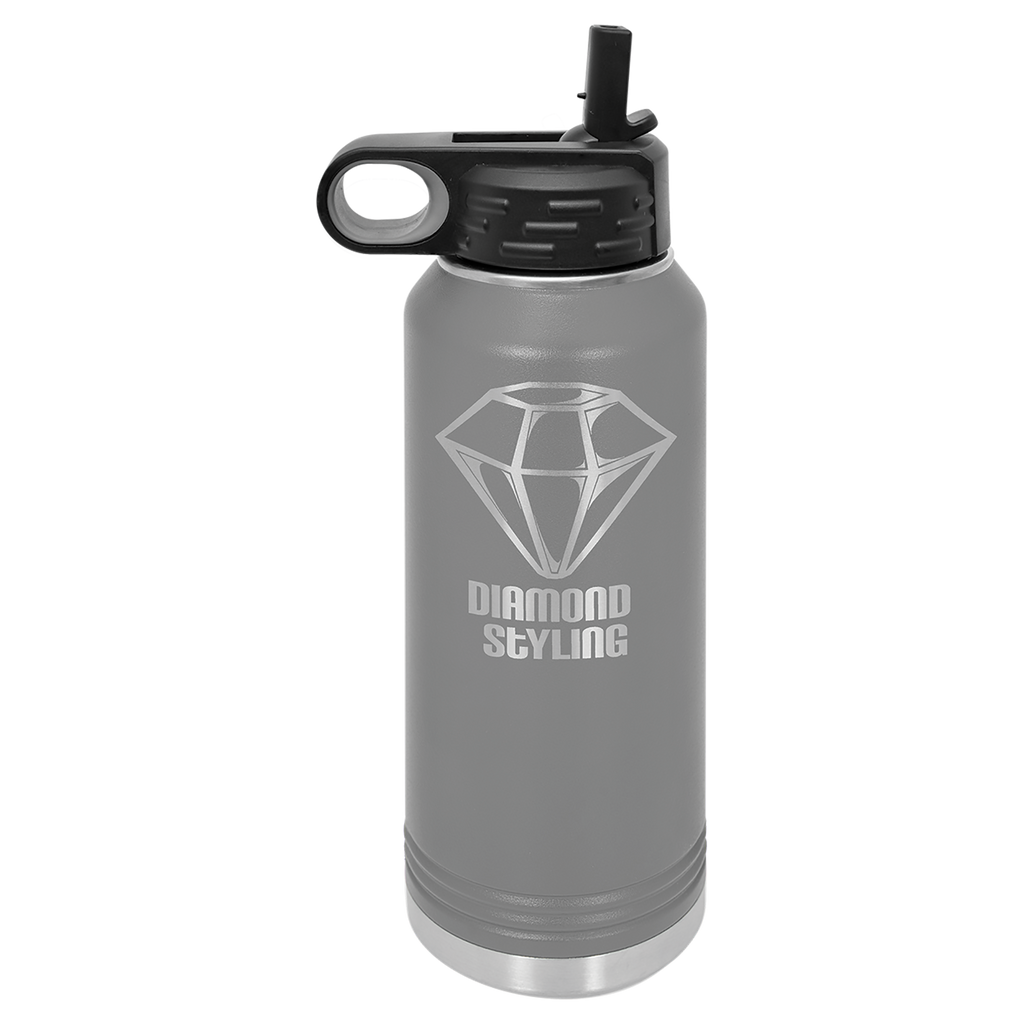 Dark Gray 32 oz. Powder Coated Water Bottle