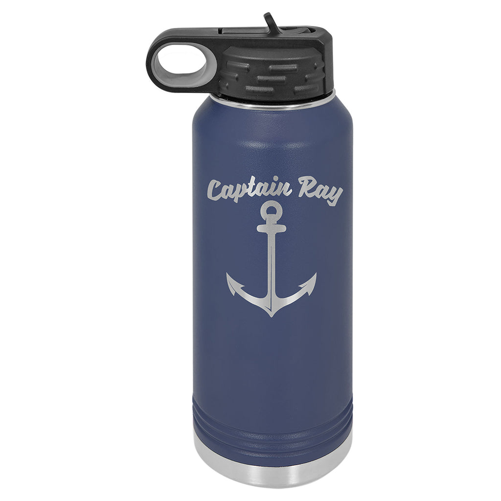 Navy Blue 32 oz. Powder Coated Water Bottle