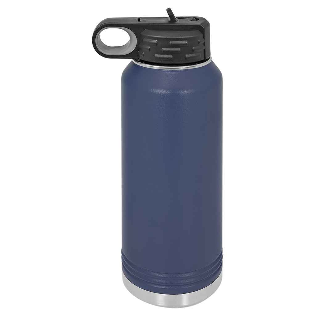 Navy Blue 32 oz. Powder Coated Water Bottle blank-preview