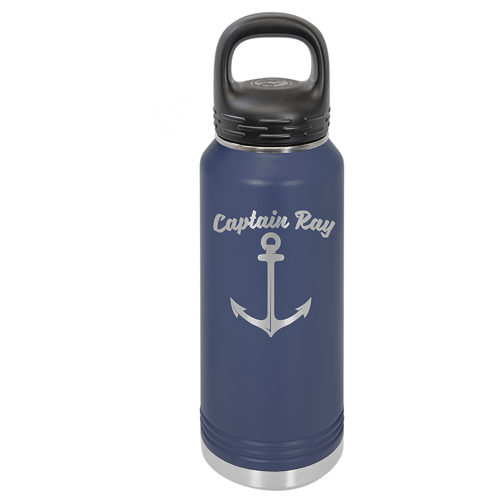Navy Blue 32 oz. Powder Coated Water Bottle