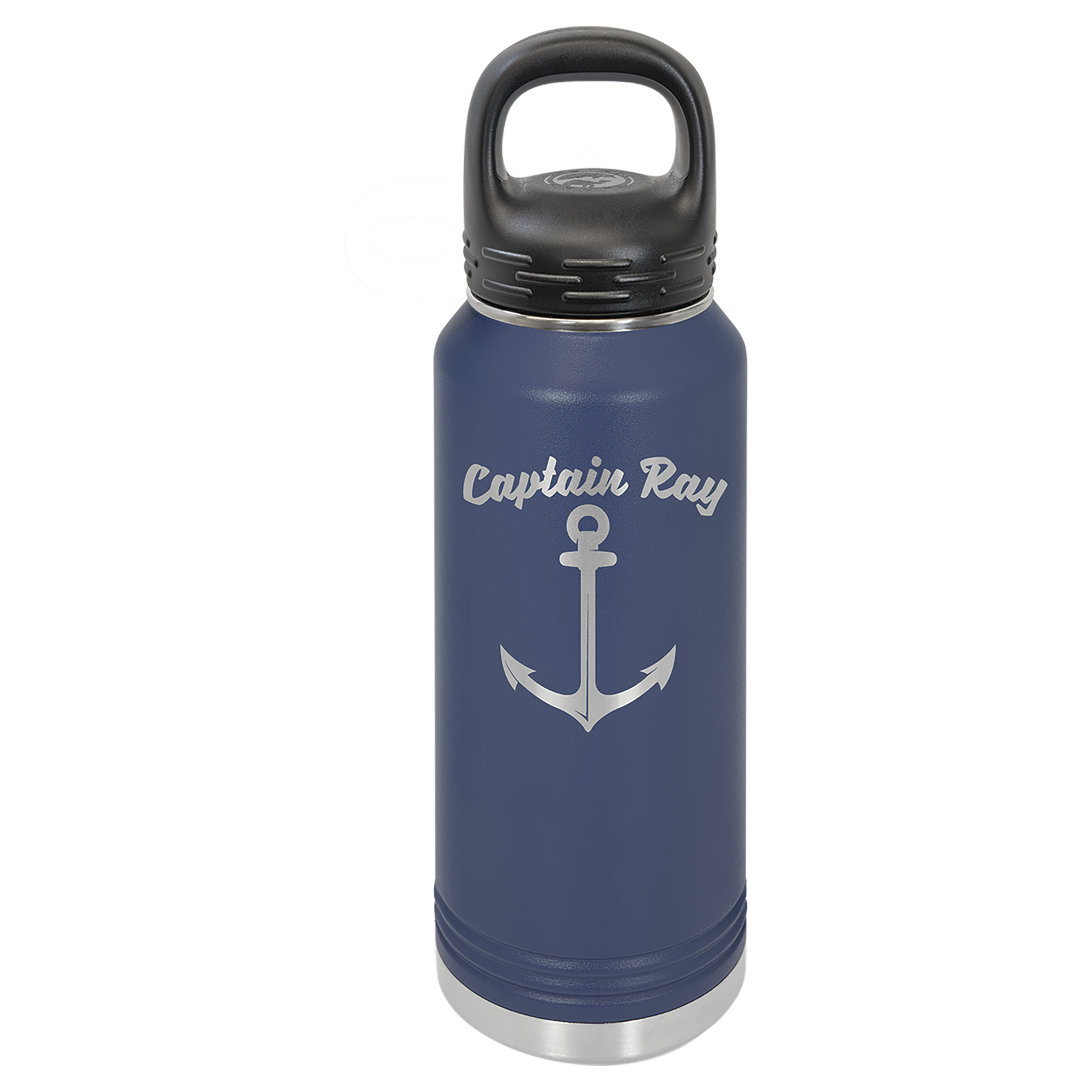 Navy Blue 32 oz. Powder Coated Water Bottle
