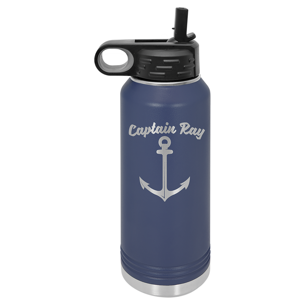 Navy Blue 32 oz. Powder Coated Water Bottle