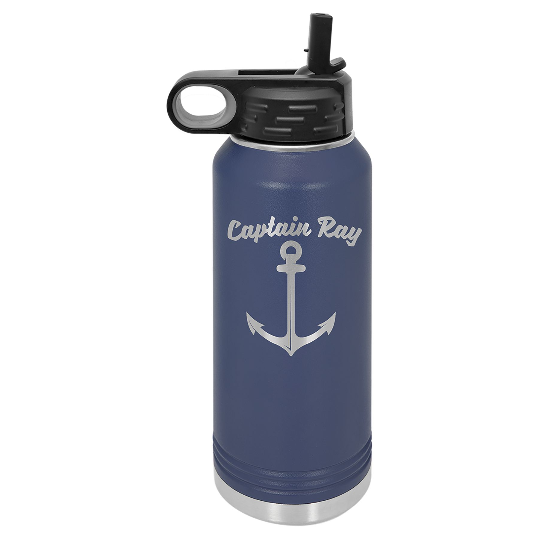 Navy Blue 32 oz. Powder Coated Water Bottle