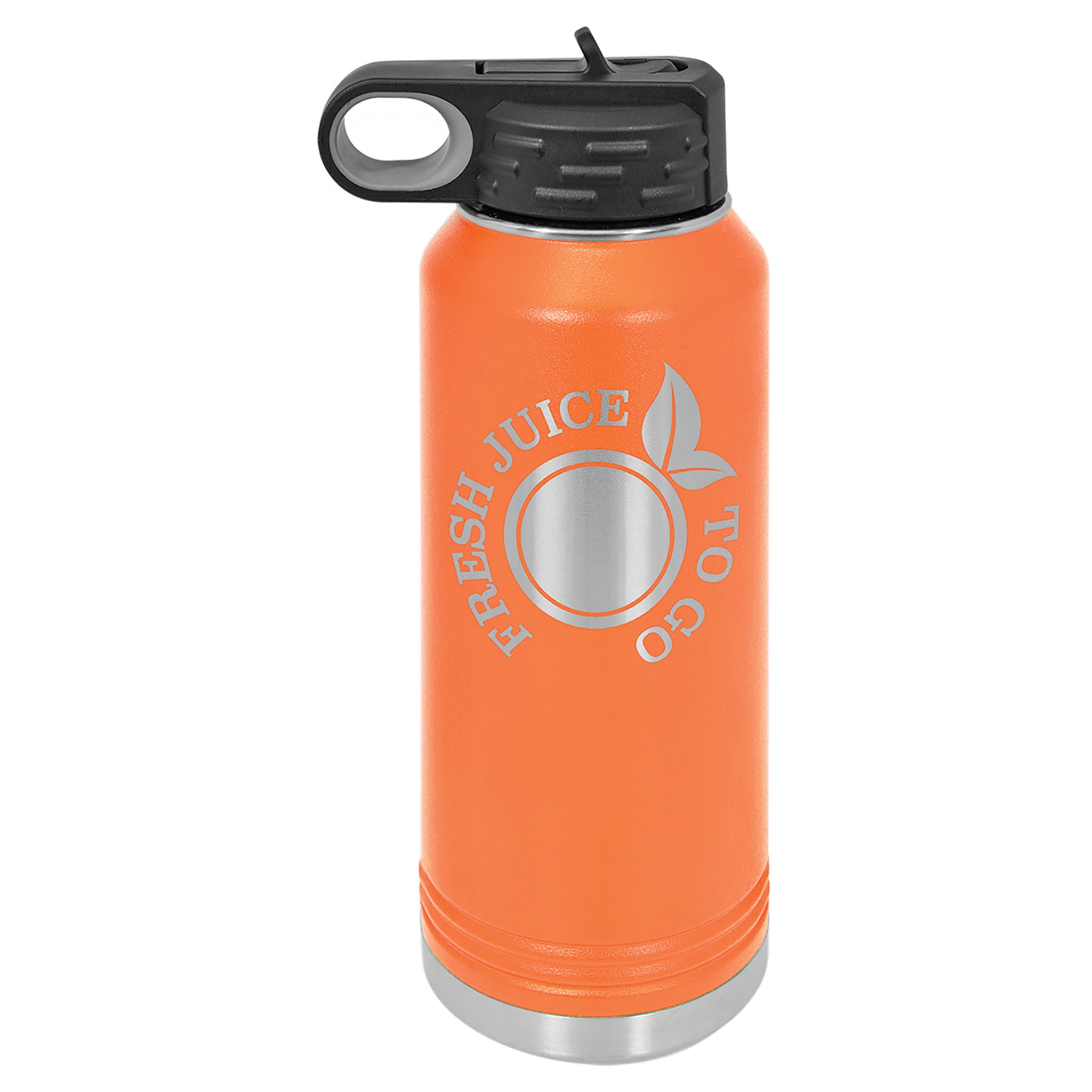 Orange 32 oz. Powder Coated Water Bottle