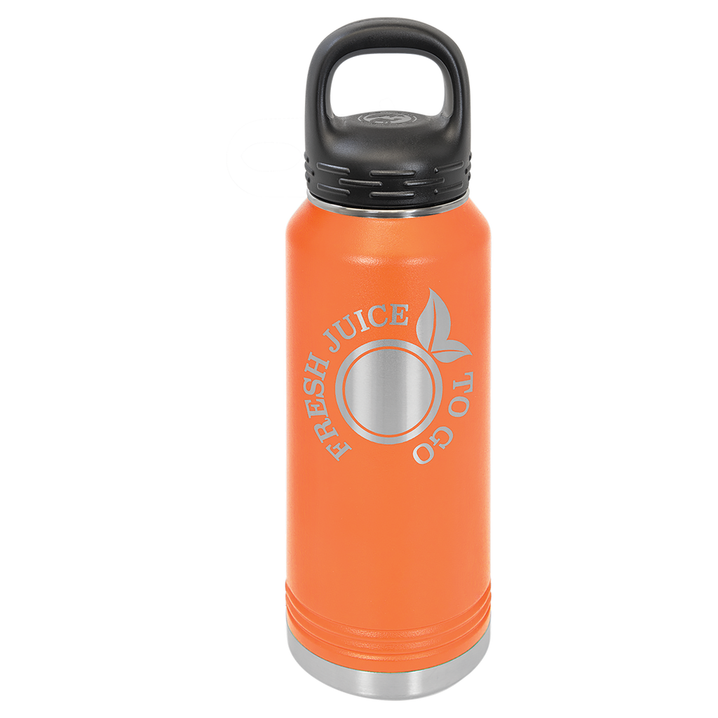 Orange 32 oz. Powder Coated Water Bottle