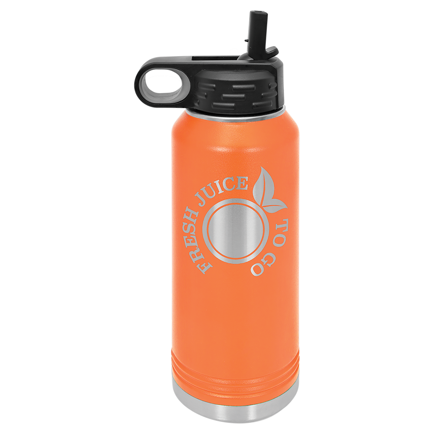 Orange 32 oz. Powder Coated Water Bottle