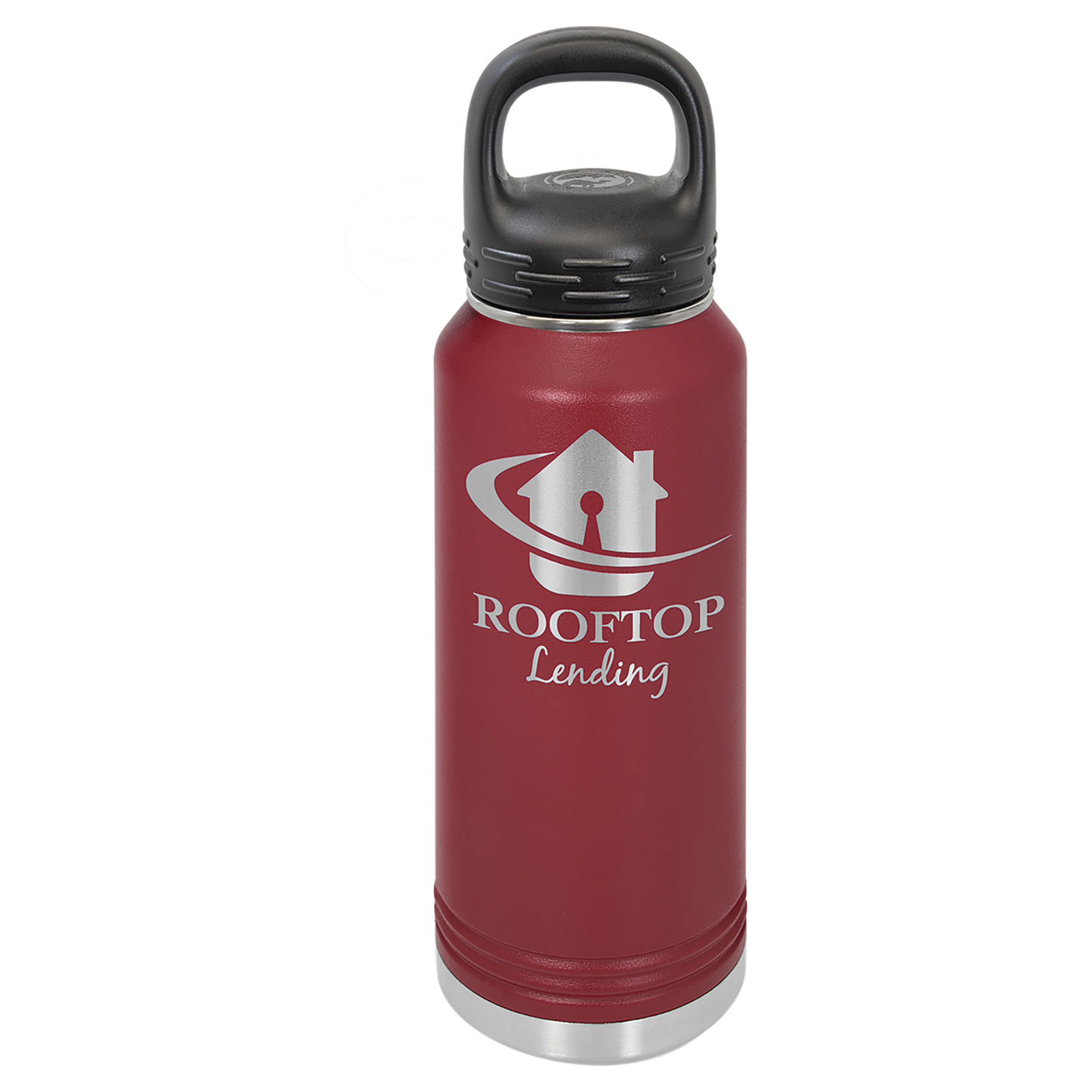 Maroon 32 oz. Powder Coated Water Bottle