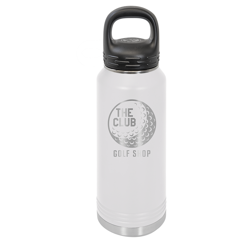 White 32 oz. Powder Coated Water Bottle