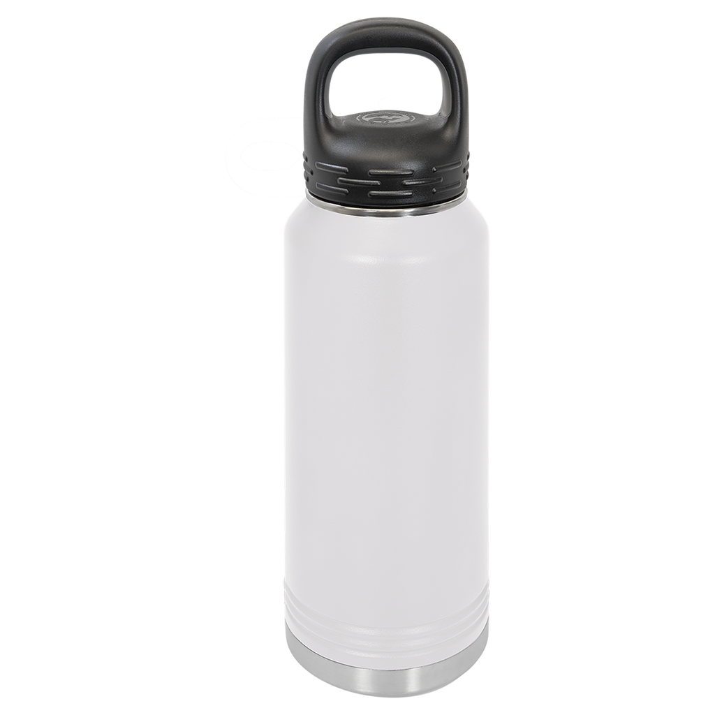 White 32 oz. Powder Coated Water Bottle