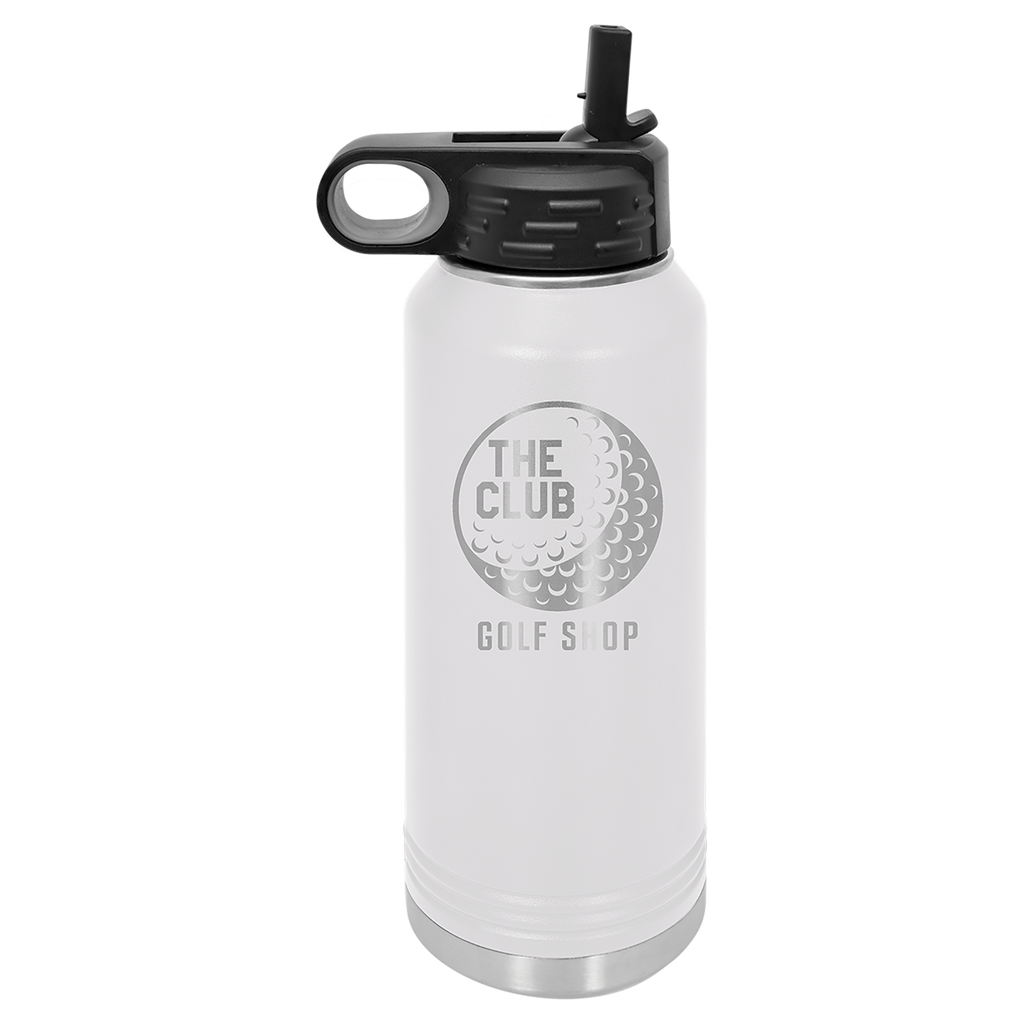 White 32 oz. Powder Coated Water Bottle
