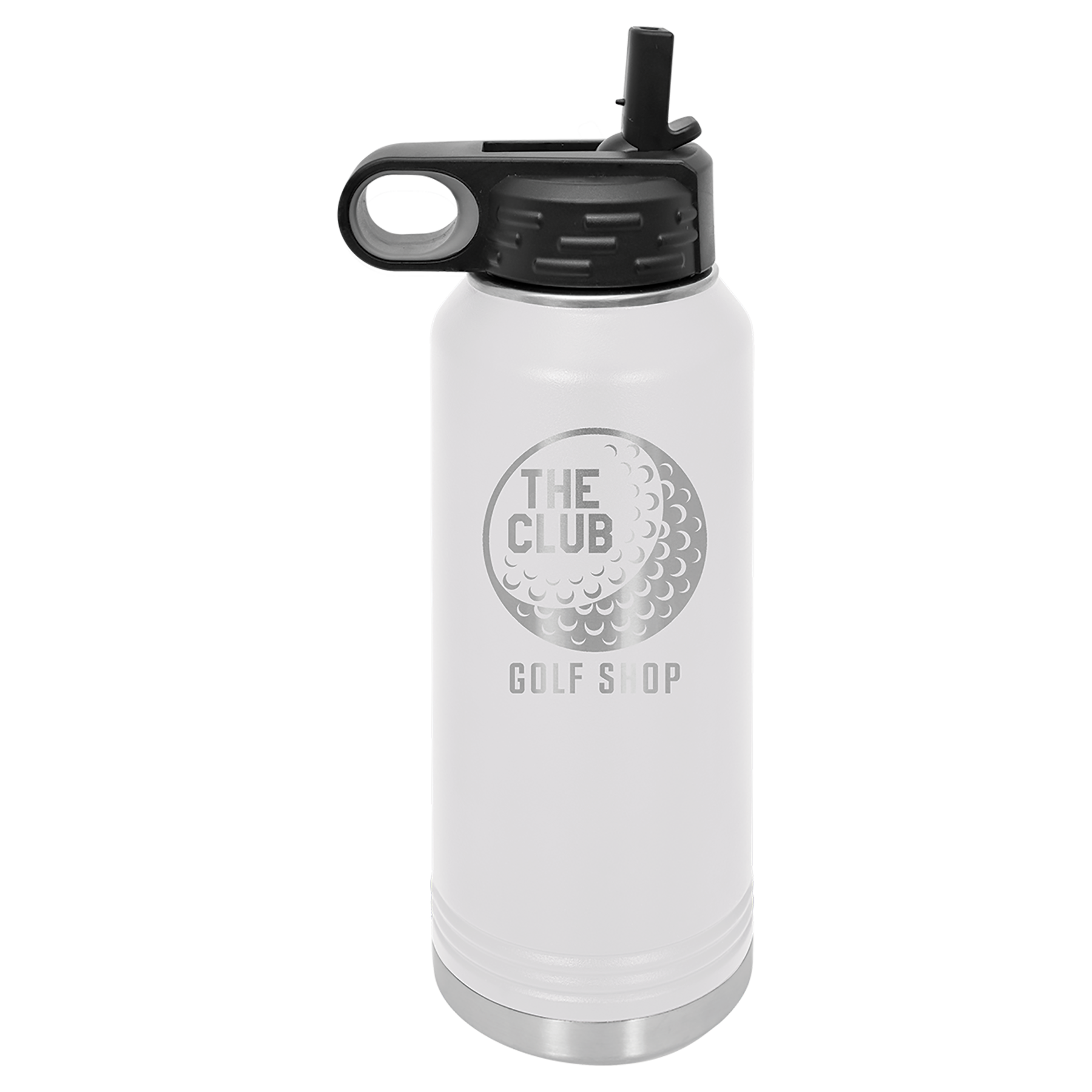 White 32 oz. Powder Coated Water Bottle