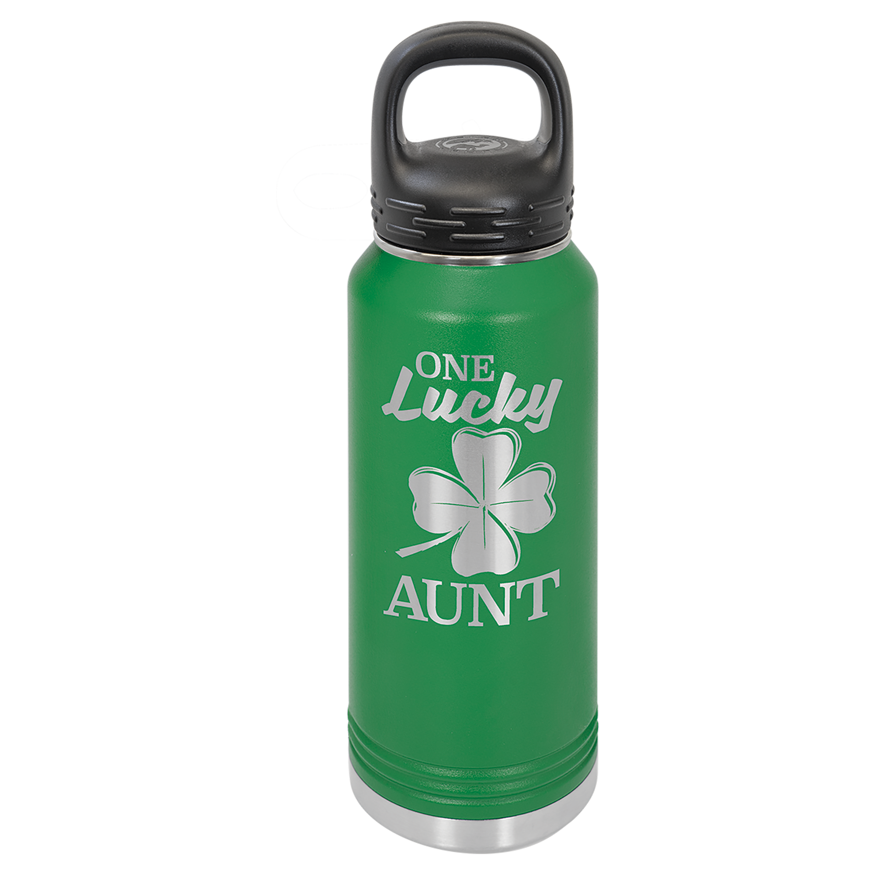 Green 32 oz. Powder Coated Water Bottle