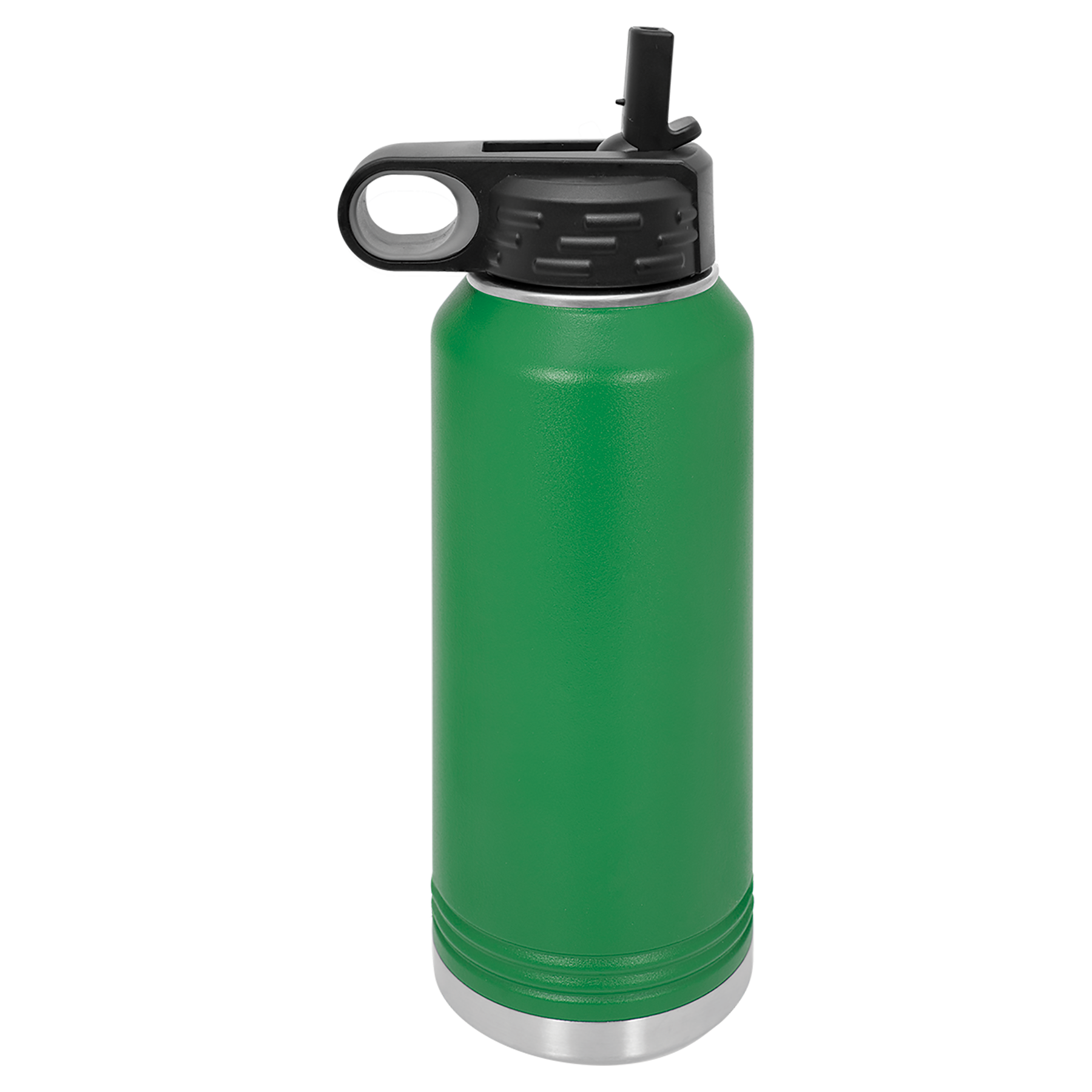 Green 32 oz. Powder Coated Water Bottle