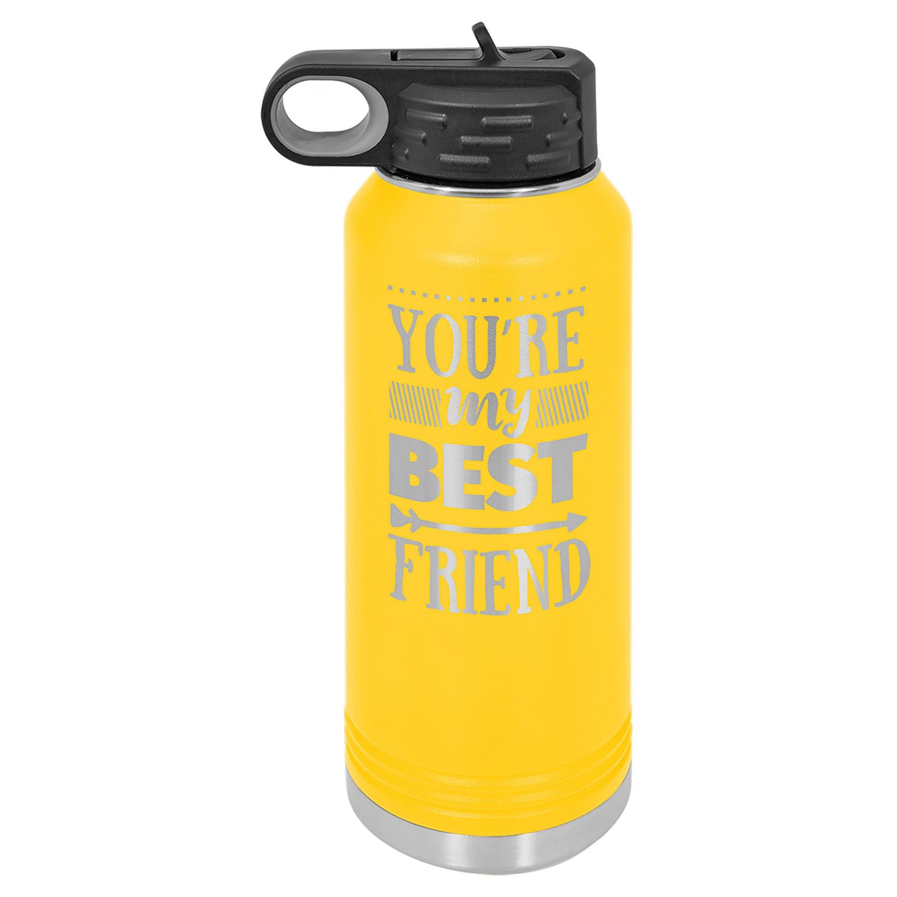 Yellow 32 oz. Powder Coated Water Bottle