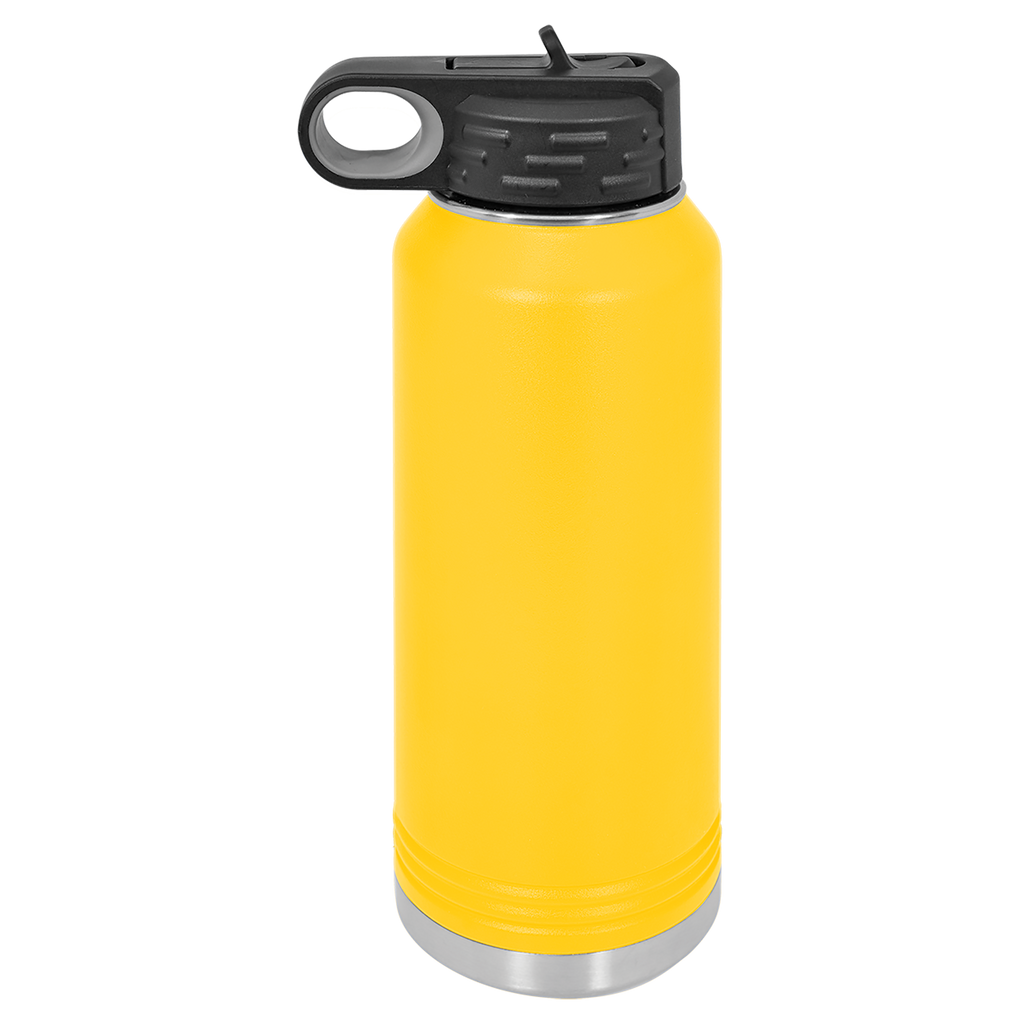 Yellow 32 oz. Powder Coated Water Bottle blank-preview